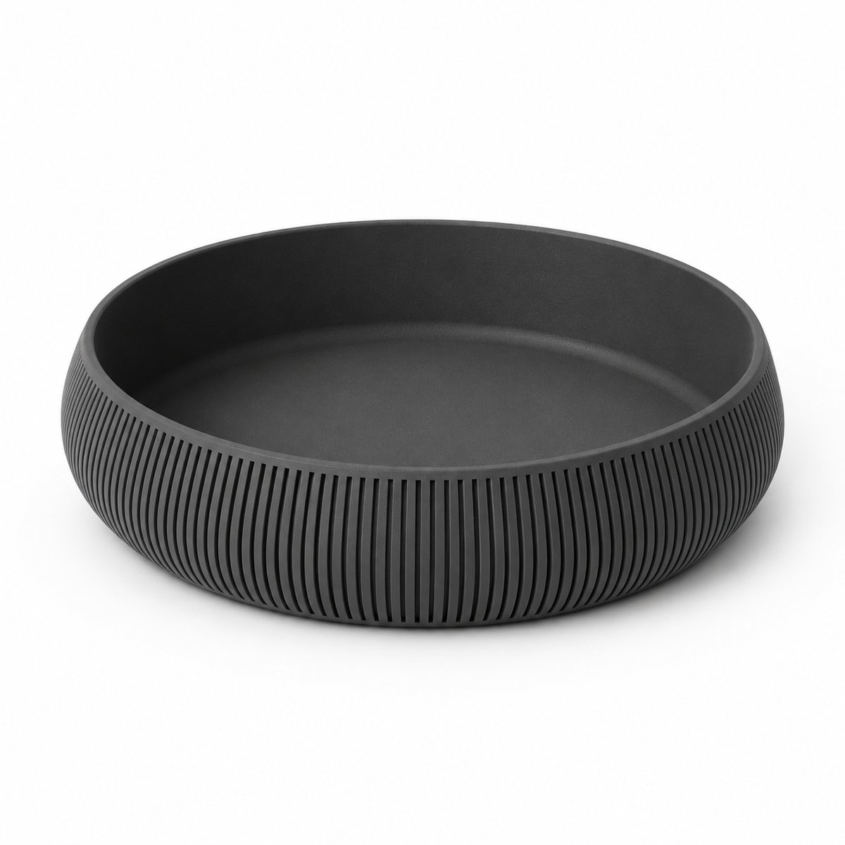 Geribbelde ronde schaal – 3D-geprinte decoratieve schaal
