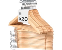 Kledinghangers Hout - 30 Stuks Kleerhangers - Bodo