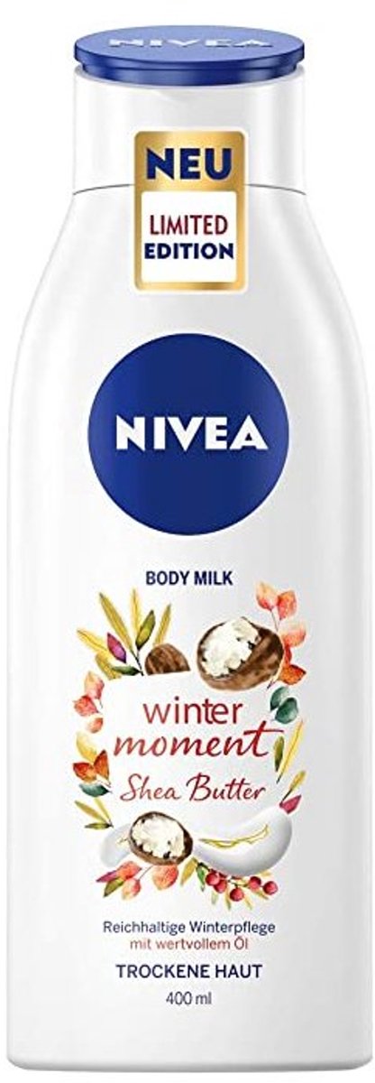 NIVEA Winter Moment Body Milk 400ml Rich Body Lotion for Dry Skin - 48h Moisture
