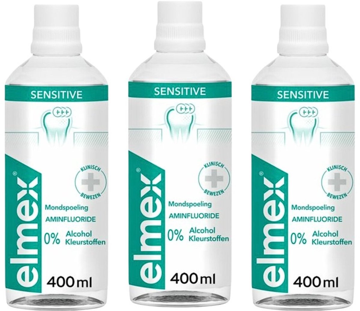Elmex Mondspoeling Sensitve - 3 x 400 ml - Voordeelverpakking