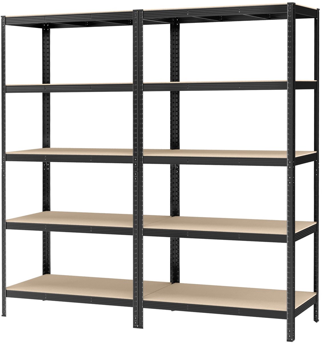 Opbergrek – set van 2 – 60 x 120 x 200 cm – Zwart
