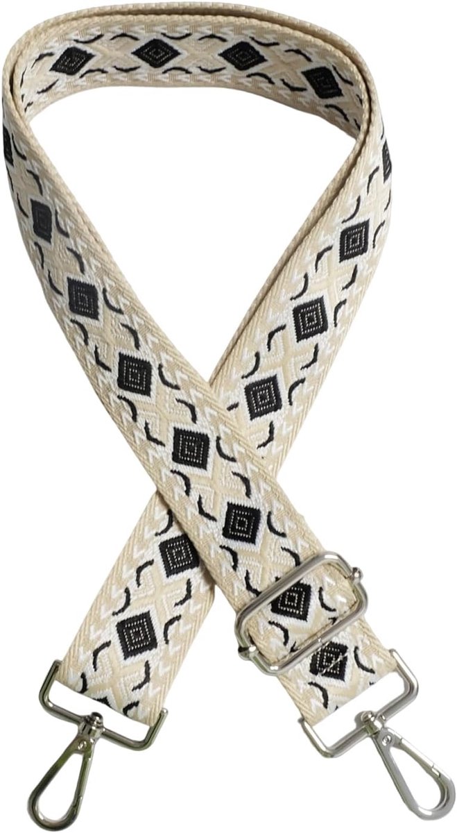 zakketting, gebreid patroon, 3,8 cm breed, tasriem, brede boho, verstelbare tasriem, voor Boheemse handtas, tas, doe-het-zelf accessoires