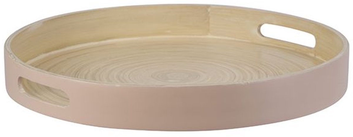Cosy @ Home Dienblad Roze 30x30xh4cm Rond Bamboe