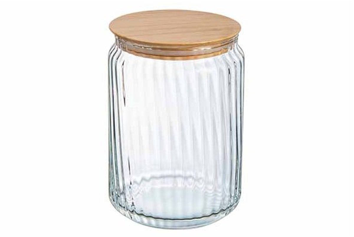 Nova Jar Voorraadpot 1l D10,5xh15cm - Bamboe Deksel
