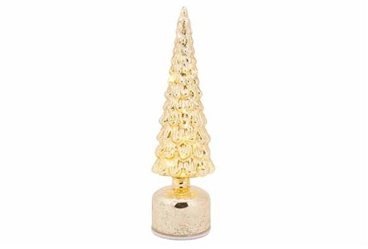 Lamp Led Tree Turning Goud 11x11xh34cm G Las Excl 3 Aa Batt