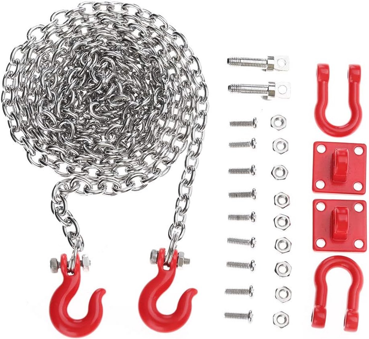 Bouwende Belasting U-vormige Redding Sleephaak Aanhangwagen Ketting Voertuigweegschaal Accessoires Voor Rc Climbing Crawler Car