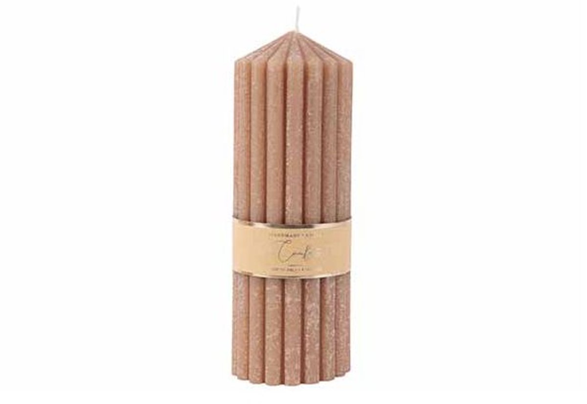 Kaars Ribble Camel 7x7xh20cm