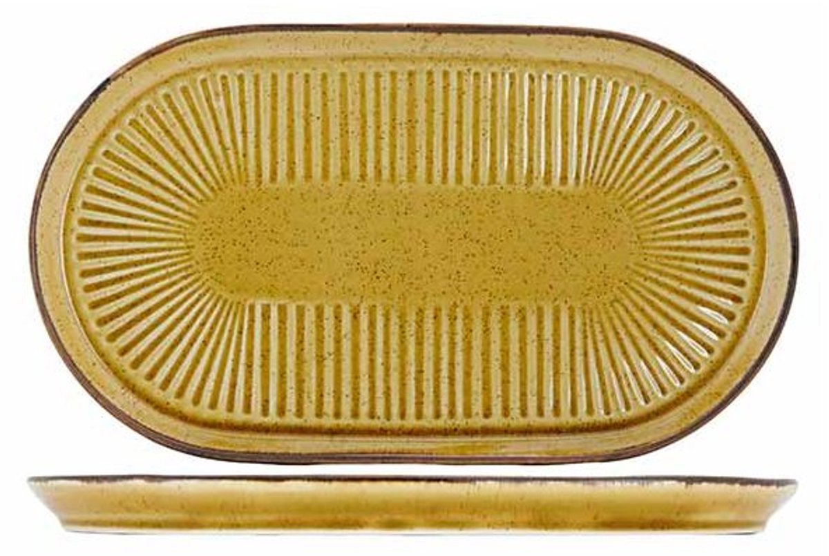 Solas Mustard Bord Ovaal 28x16,5cm