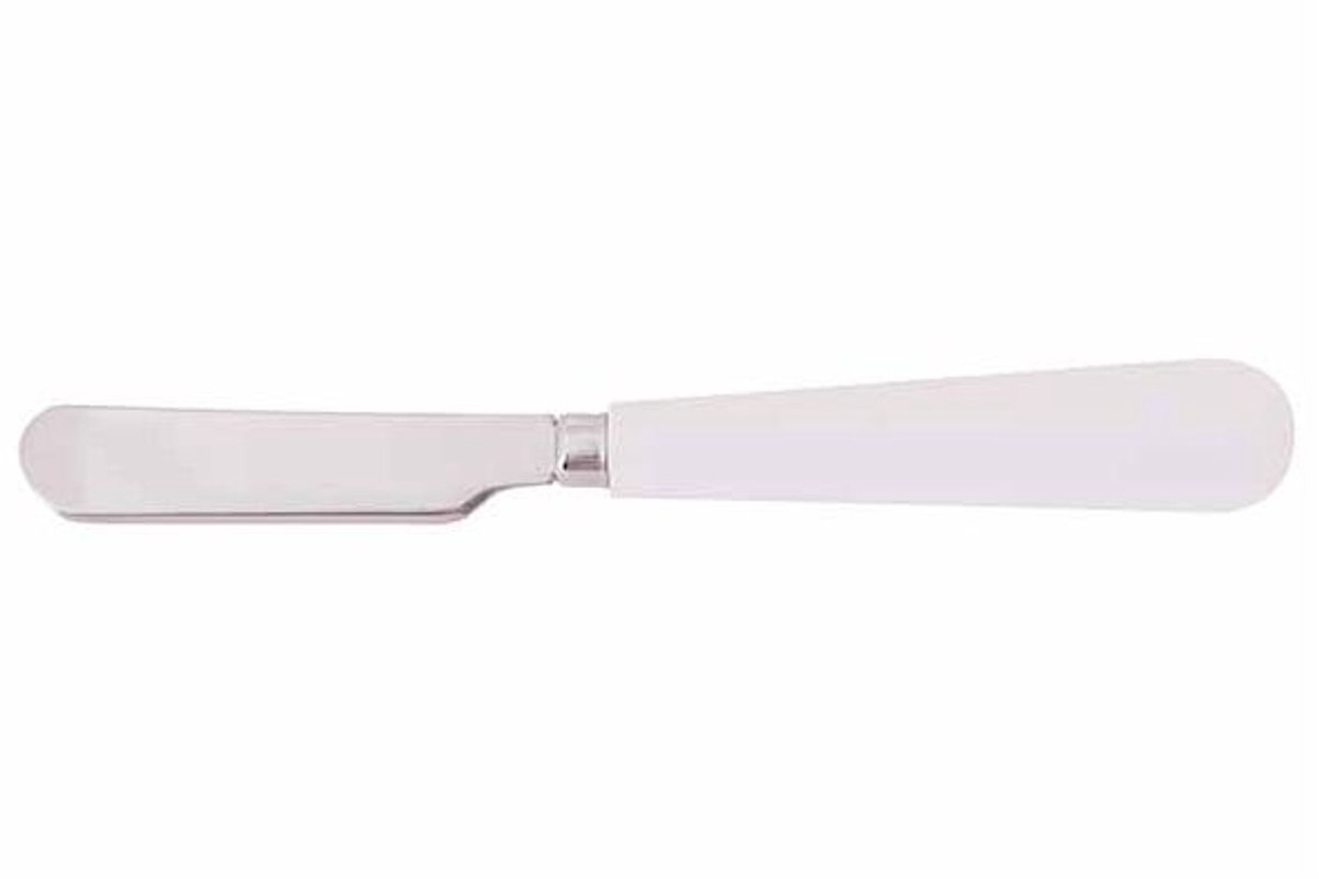 Botermes Wit 16,5cm Set6 Roestvrij Staal 18-8 - Handvat Uit Abs