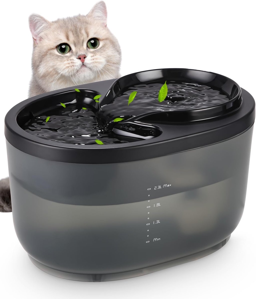 Drinkfontein Voor Kat Drinkfontein Voor Kat, Ultra Stille Drinkfontein Met Een Capaciteit Van 2,5 L Met Energiebesparende Pomp Drinkfontein Voor Water Zonder Lekken Zonder BPA Gemakkelijk