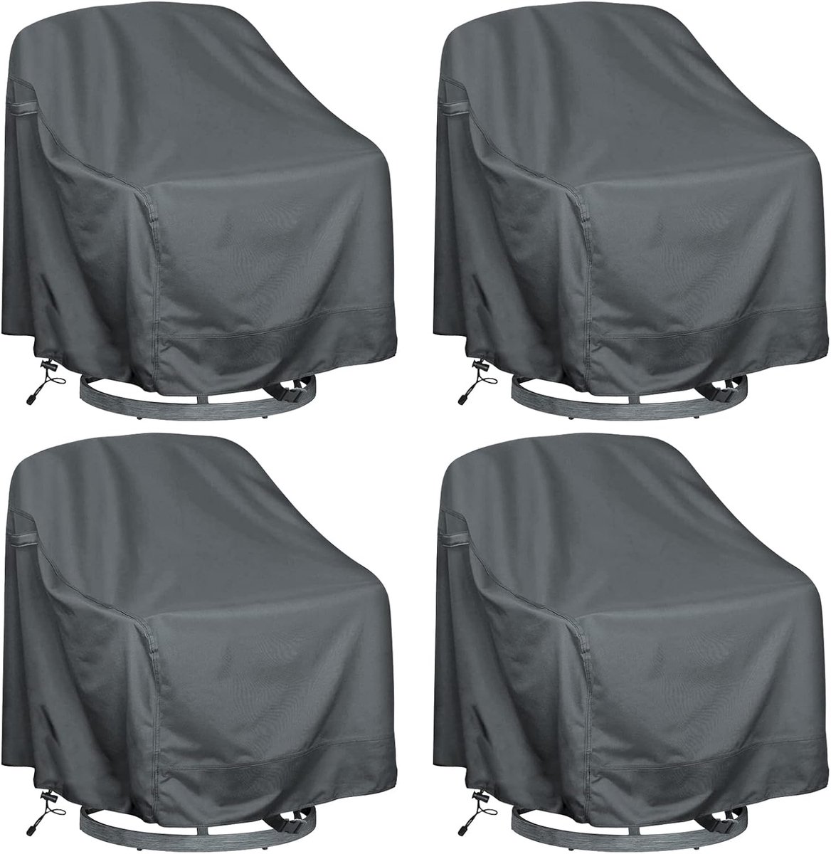 SnelShoppen - Outdoor Draai Lounge Stoel Bescherming 4 Pack, Geschikt voor (99 cm L X 94 cm B X 97 cm H) Tuin Patio Stoelen, Scheurbestendig, UV Beste