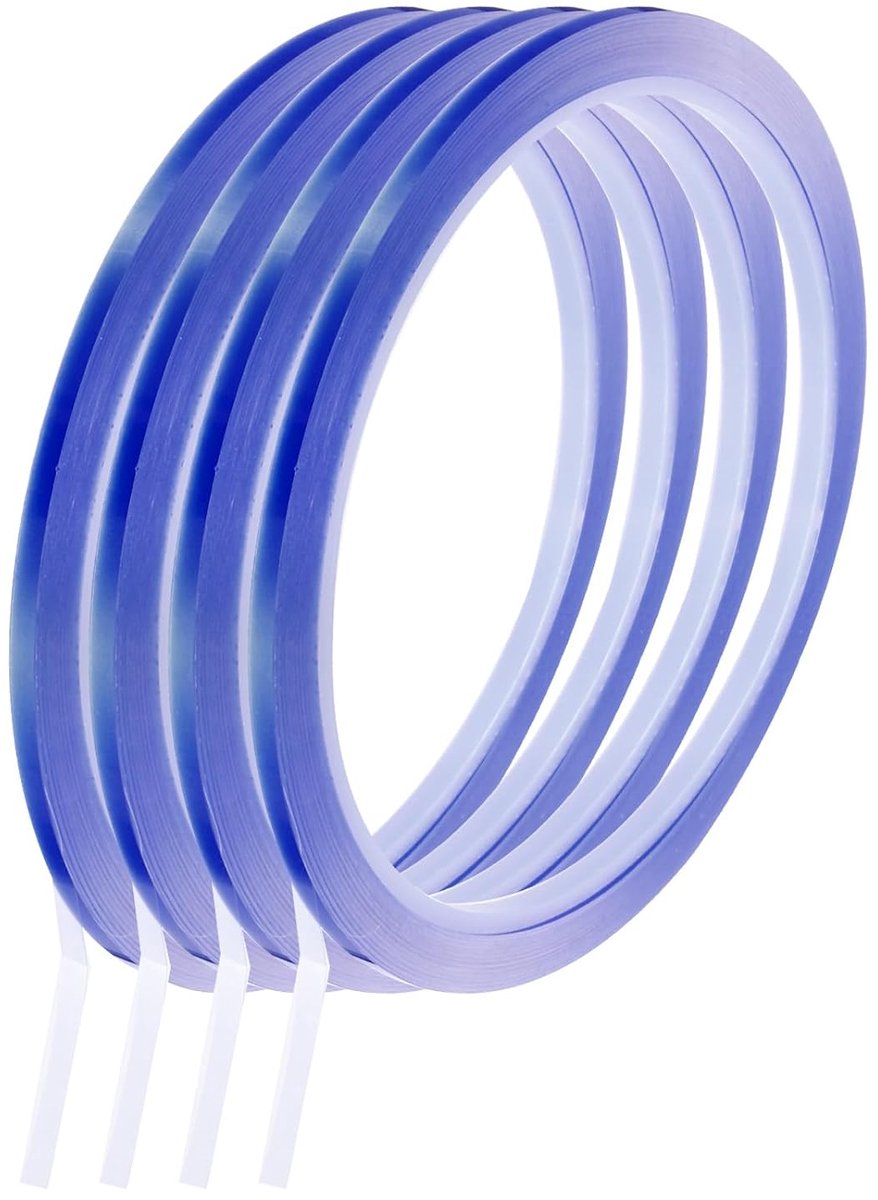 Tape, 4 rollen 3 mm x 33 m, hittebestendig plakband voor sublimatie, hittepersen, warmteoverdracht, printplaat, geen residu