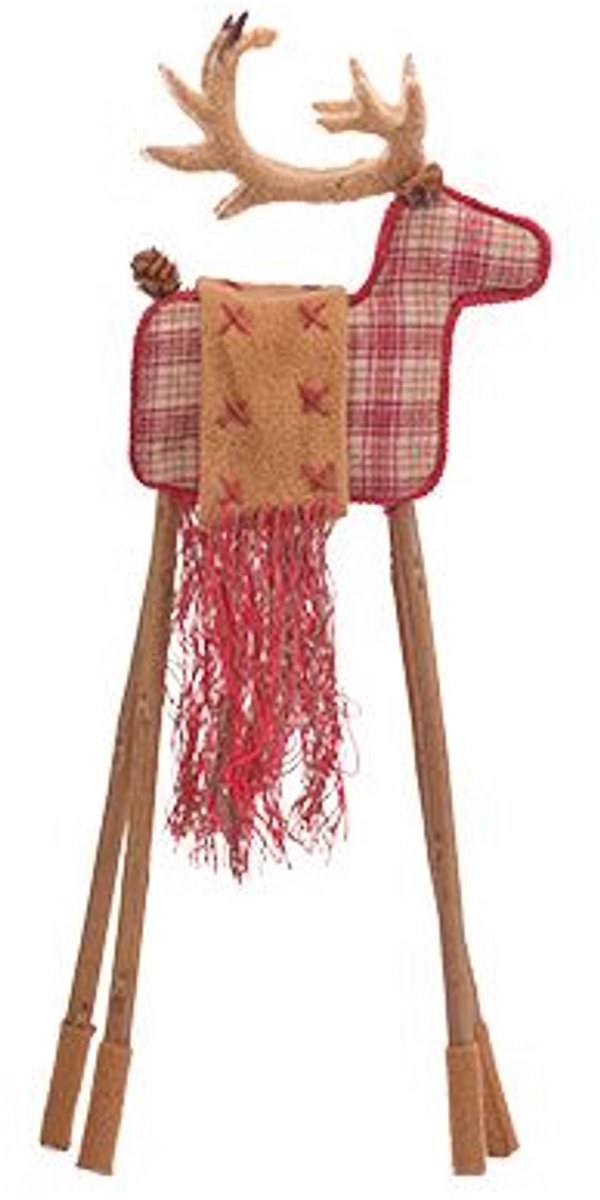 Hert Long Legs Cute Rood 18x18xh47cm Lan Gwerpig Foam