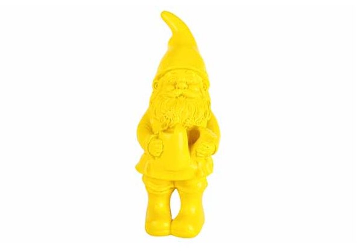 Kabouter Geel 9x9xh24cm Resin