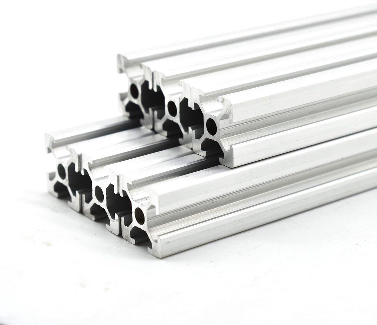 6 stuks 20 x 20 balkprofiel aluminium profiel groef 6 gesneden 1000 mm