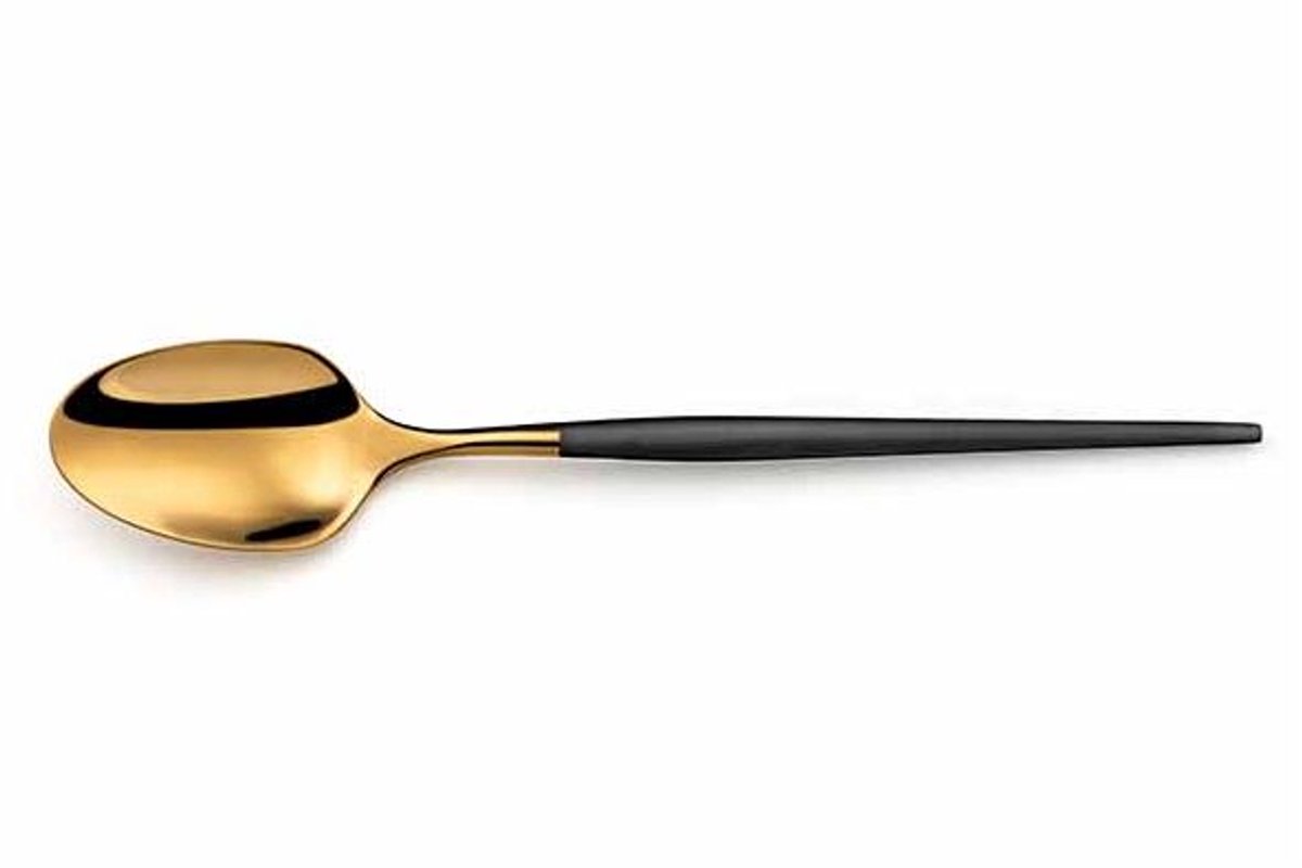 Soprano Black-gold Tafellepel Set6 Kraft Box