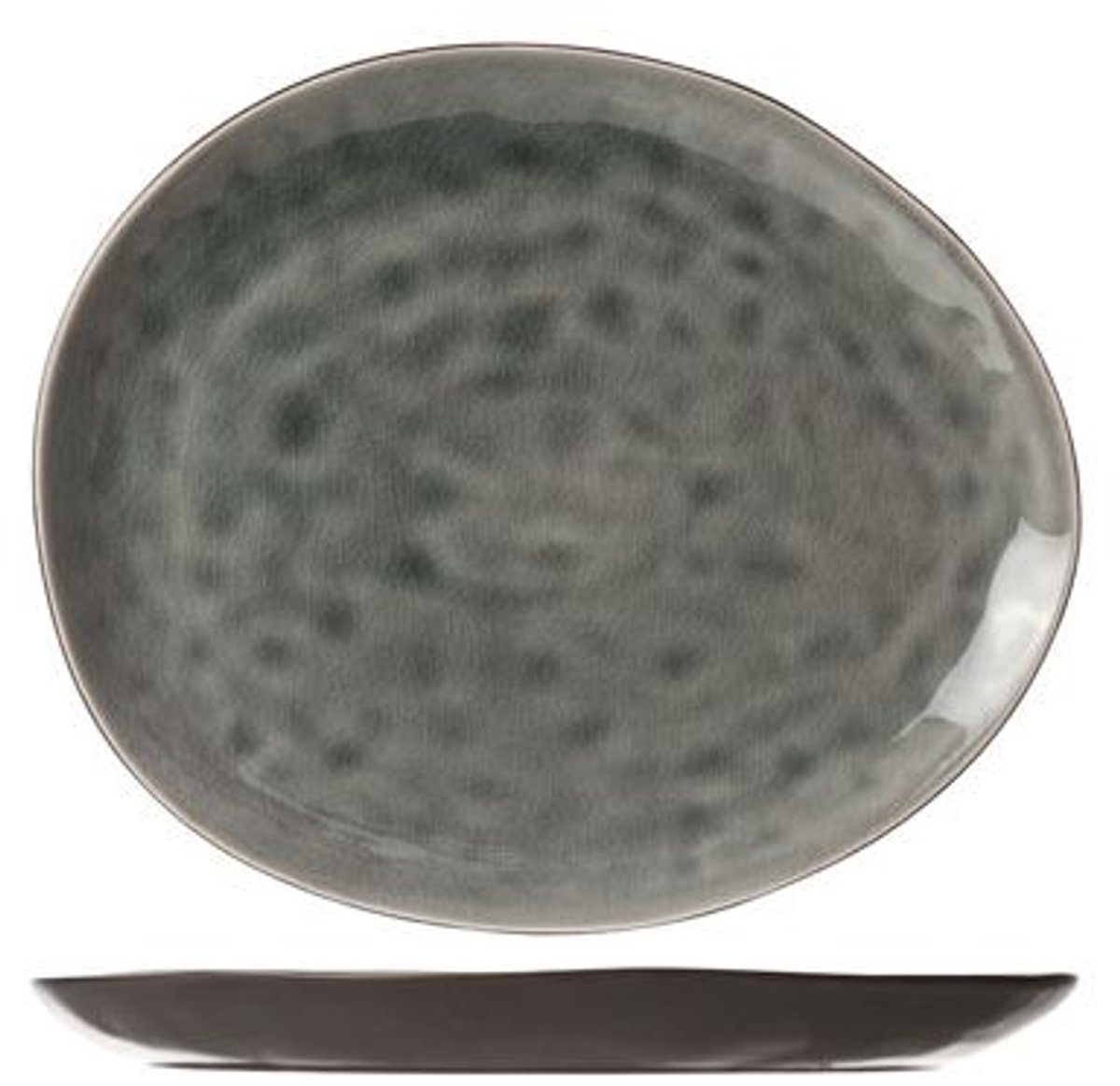 Streetfood Blue-grey Bord Ov 15x11.5cm