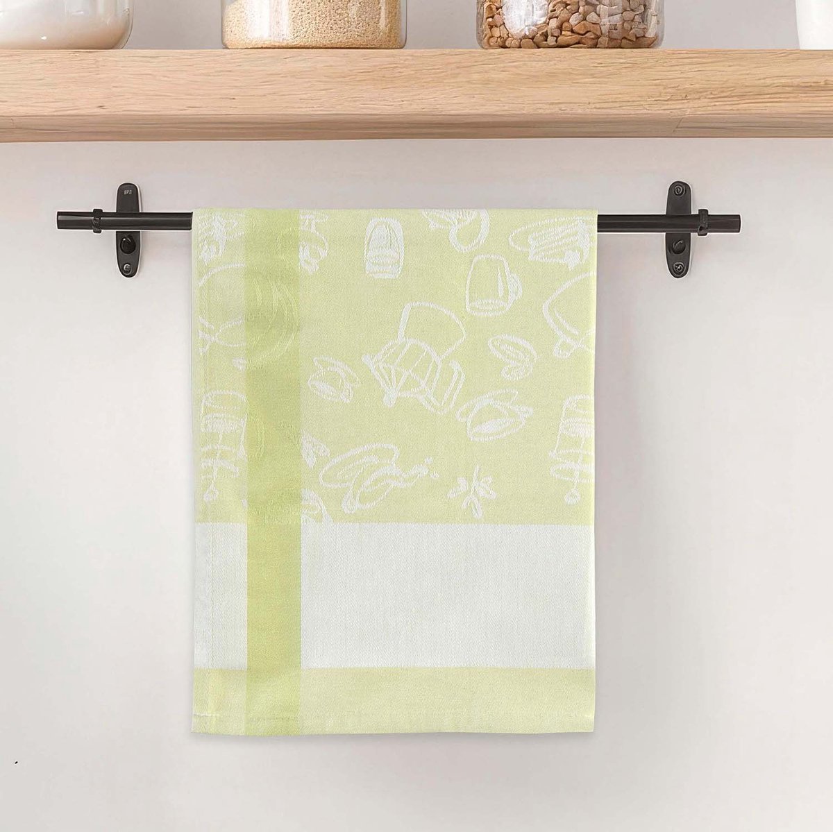 Skrzacik Luxe Keukendoek 50x70 cm - 100% Katoen Jacquard - Groen - Sneldrogend & Hoge Vochtopname - Wasbaar op 60°C