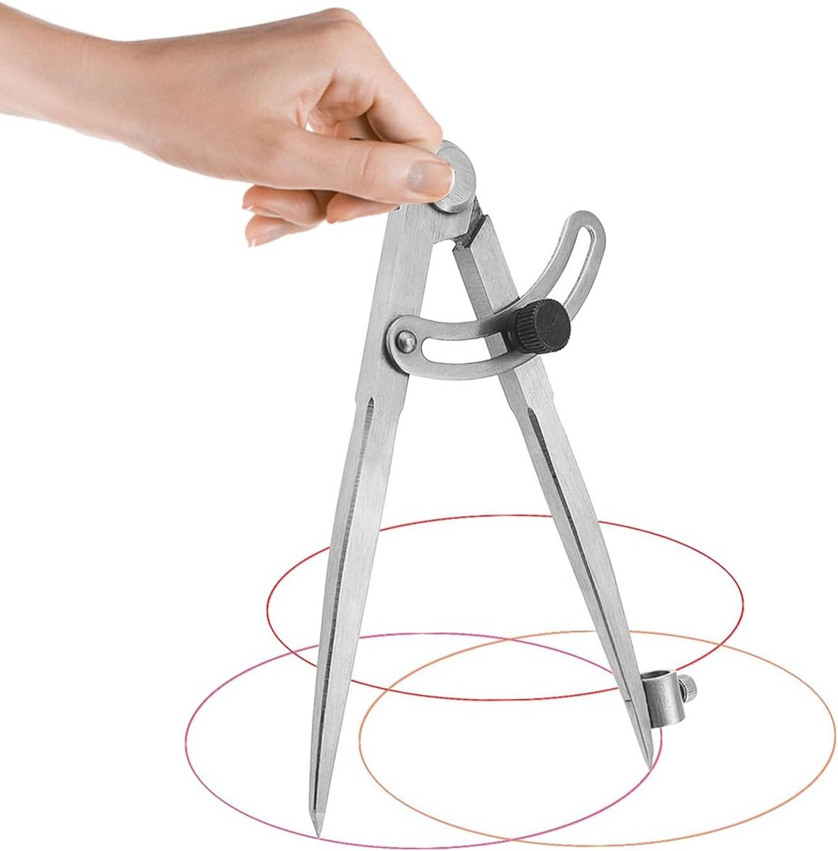 10 Inch 250mm Verstelbaar met Potlood Houder voor Kompas Cirkel, Scratch Marking Locking Wing Divider voor Houtbewerking, Tekening Cirkels, Metaalbewerking en Lederen Werk
