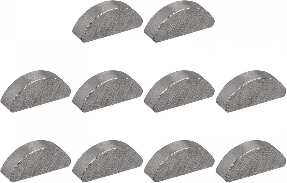 sourcing map Moersleutel, 10 stuks 45# staal 16 mm lengte x 6,5 mm breedte x 4 mm dikte halve cirkelsleutel