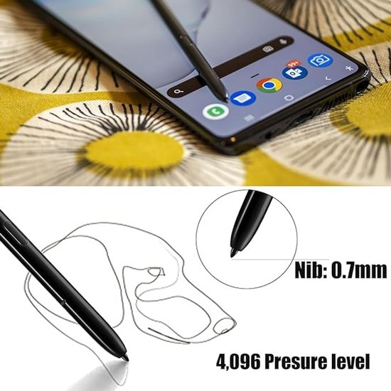 2 Packs 20 Stylus Pen Vervanging voor Samsung Galaxy Note 20/Note 20 Ultra S Pen WithoutBluetooth (zwart) — afbeelding 3