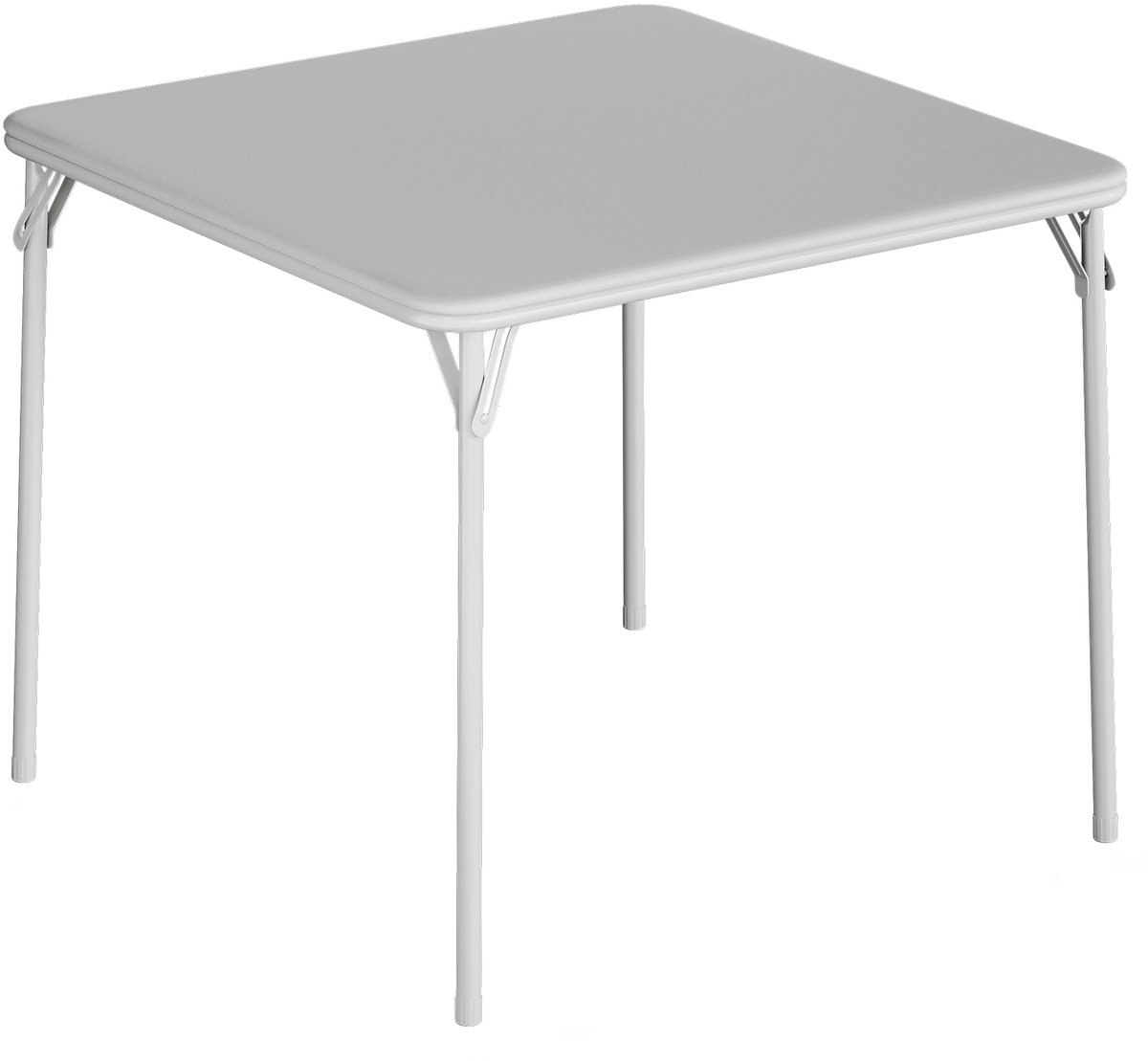 Vierkante opklapbare kaarttafel, 85 cm - met spons gevuld PU blad, waterafstotend - grijs metalen frame, geen montage nodig - draagbare tafel voor poker, eten en kamperen, geschikt voor binnen en buiten
