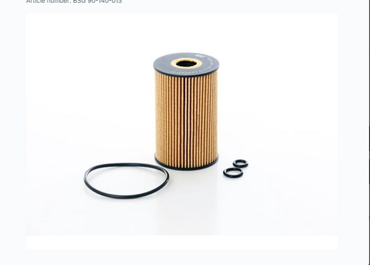 BSG Oliefilter 90-140-013 voor VW Golf 5 Golf 6 Golf 7 Passat B6 B7 Tiguan Touran T5 Audi A3 A4 A6 Q5 Seat Leon Ibiza Skoda Octavia Superb 1.6 TDI 2.0 TDI | OEM 03L115562, 03L115466