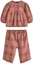 Next - Meisjes - 2-delige babyset van geweven top en broek - Bruin