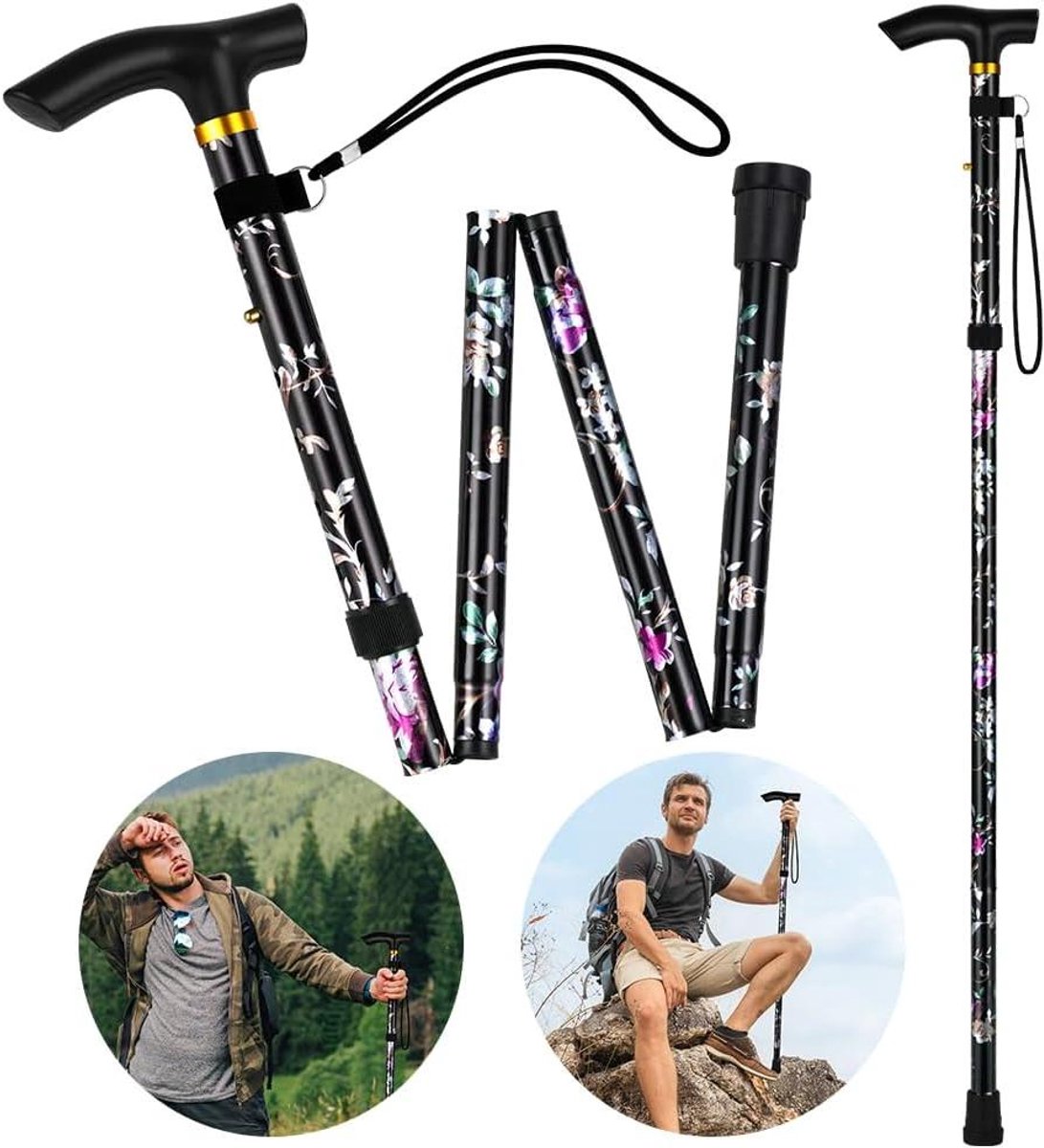 Wandelstok - Hulpmiddel - Veilige Mobiliteit - In hoogte verstelbaar - 85-95 cm - Zwart