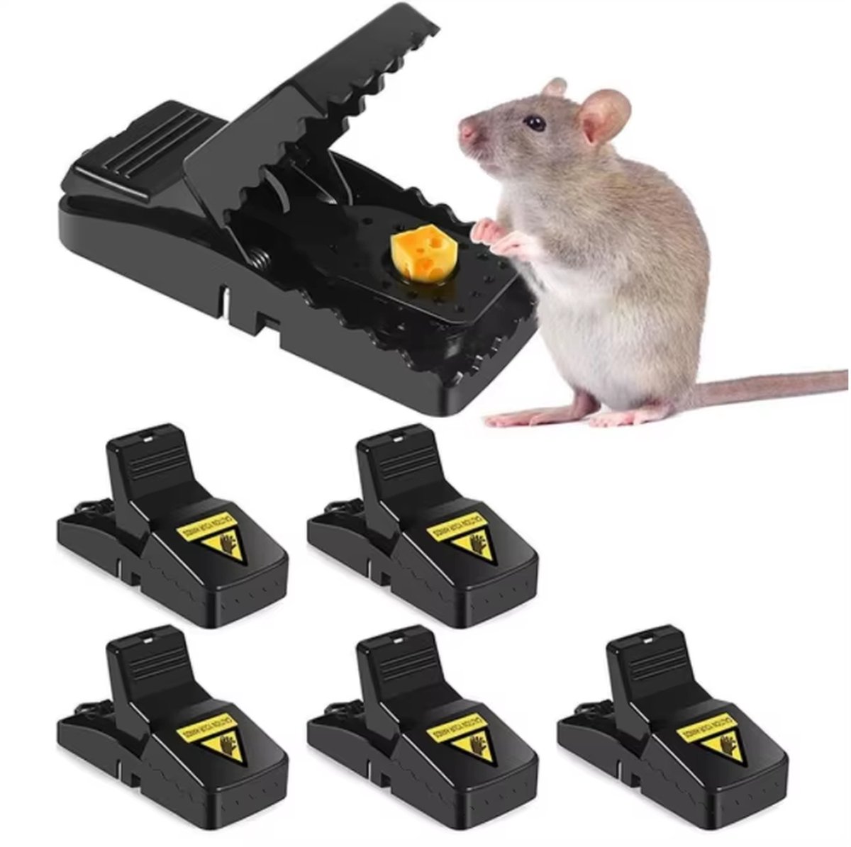 Surocs Muisval met Tanden - Herbruikbare Muizenval voor Binnen en Buiten - 100% Pakkans - Diervriendelijk Design - Muizenklem zonder Gif - Mouse Trap