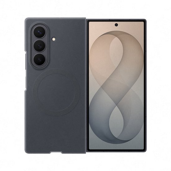 Samsung Galaxy Z Fold 8 Ultra Siliconen Back Cover met Magneet Zwart