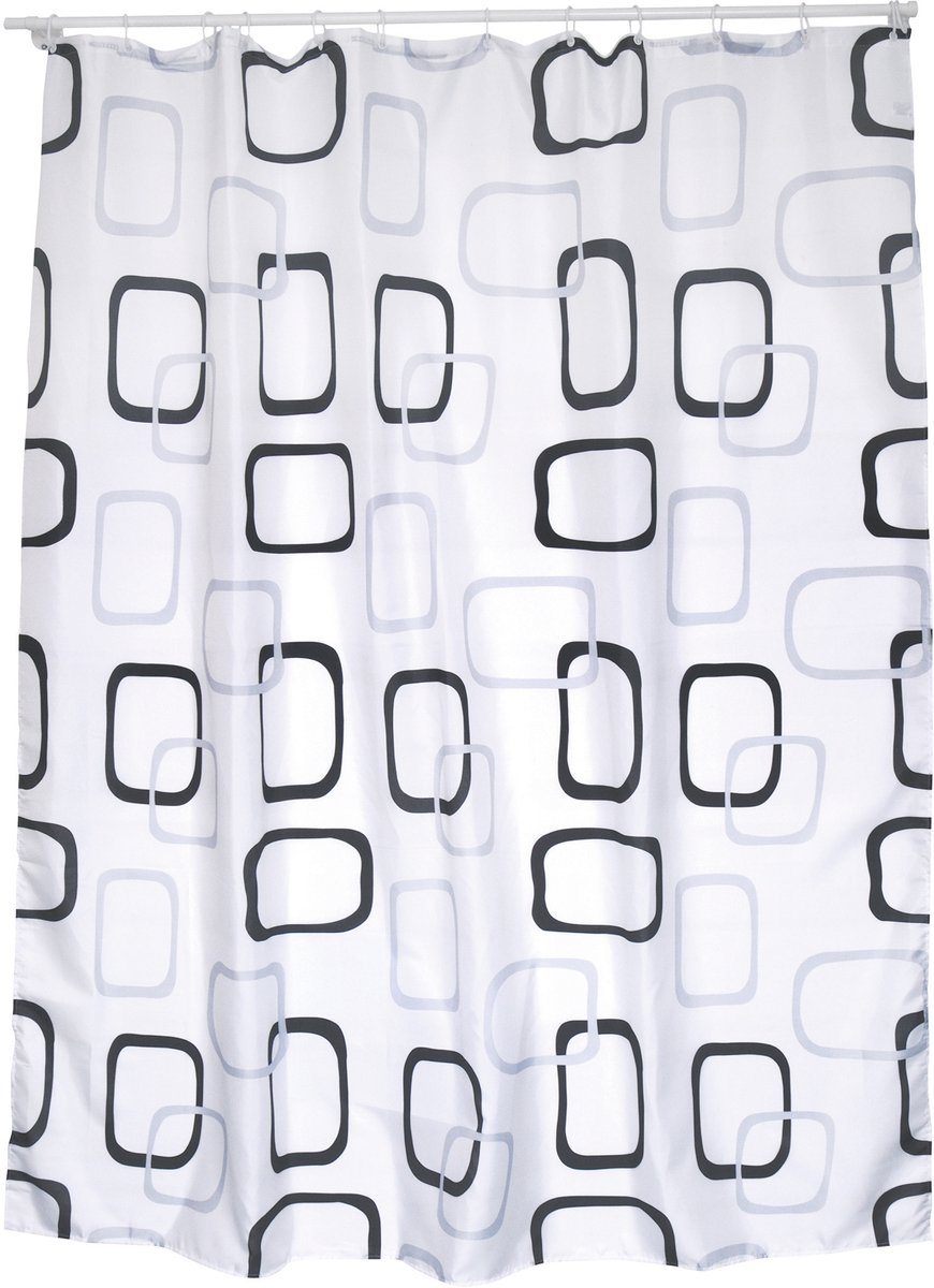 MSV Douchegordijn - Anti-Schimmel en Antibacterieel Polyester Douchegordijn met Ringen - Modern Design voor de Badkamer