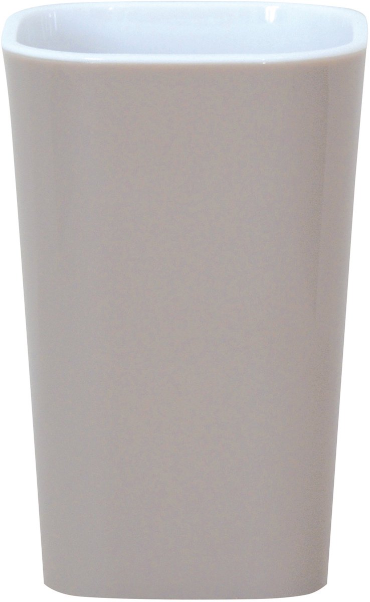 MSV Tandenborstelhouder Soft Touch – Tumbler Badkamer – Borstelhouder voor Tandenborstel en Tandpasta – Badkameraccessoires – 7,3 x 11 cm