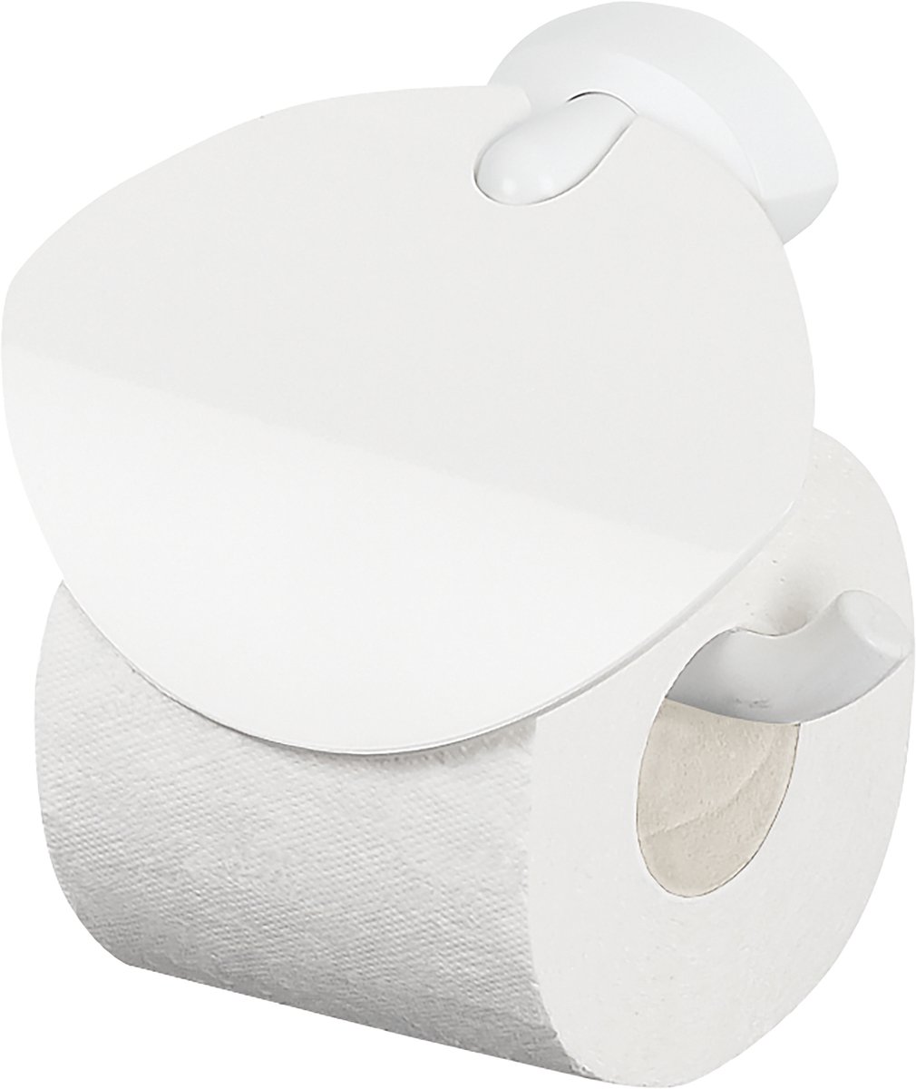 Spirella Toiletrolhouder Wit – Praktische Toiletpapierhouder voor Wandmontage – WC Papierhouder 16,5 cm