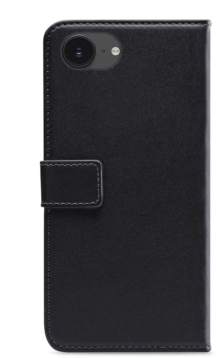 Mobilize Telefoonhoesje geschikt voor Apple iPhone 17e Hoesje | Mobilize Classic Gelly Bookcase Portemonnee | Pasjeshouder voor 2 Pasjes | Telefoonhoesje voor Pinpas / OV Kaart / Rijbewijs - Zwart