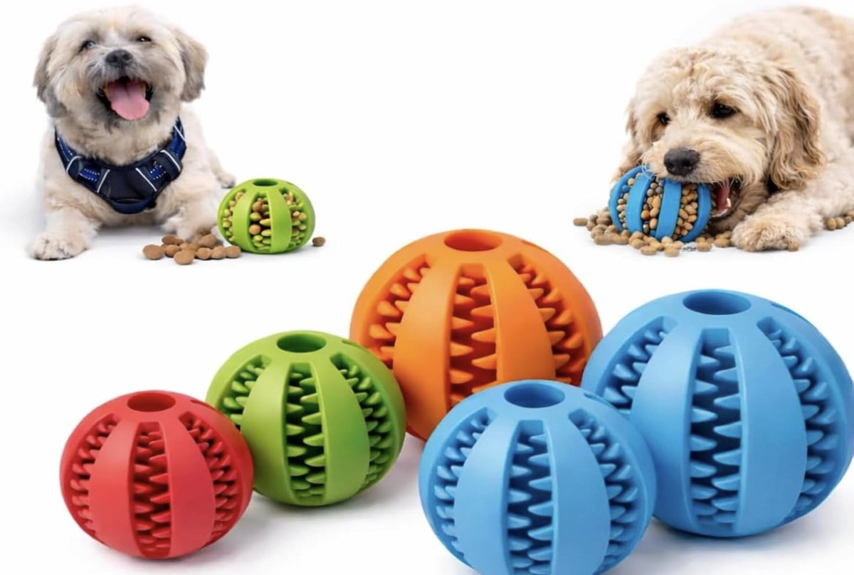 Interactief honden traktatiebalset - hondensnoepjes - hondenbal - hondensnoepjesdispenser