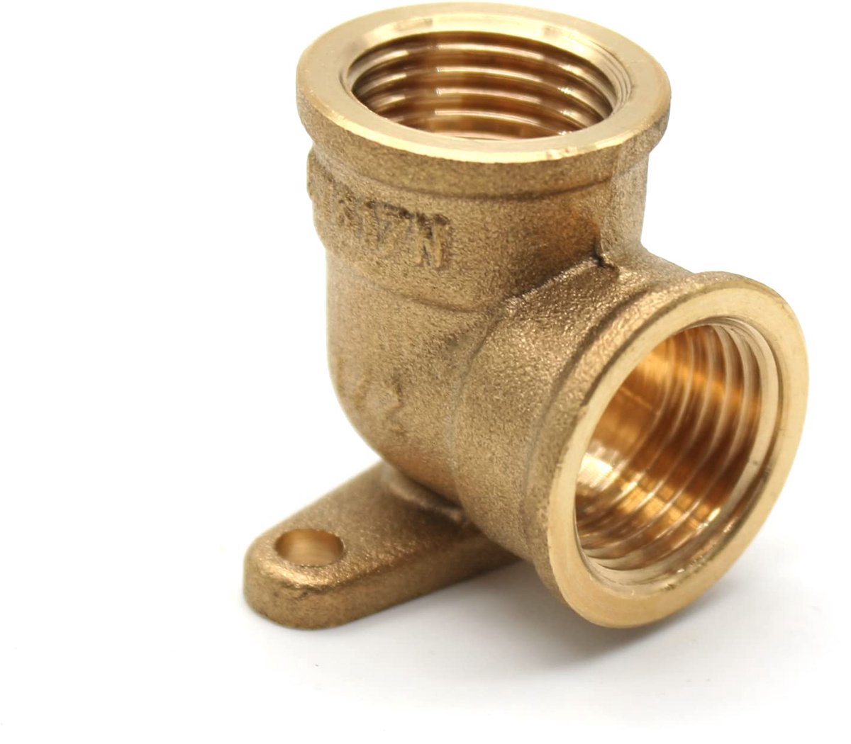 Barcelona Aansluiting met messing flens | vrouwelijk | pak 4 | koppeling hydraulische armaturen | buisschroefverbinding | messing voor kraan, gasfles, radiator, airconditioning, gasbuizen