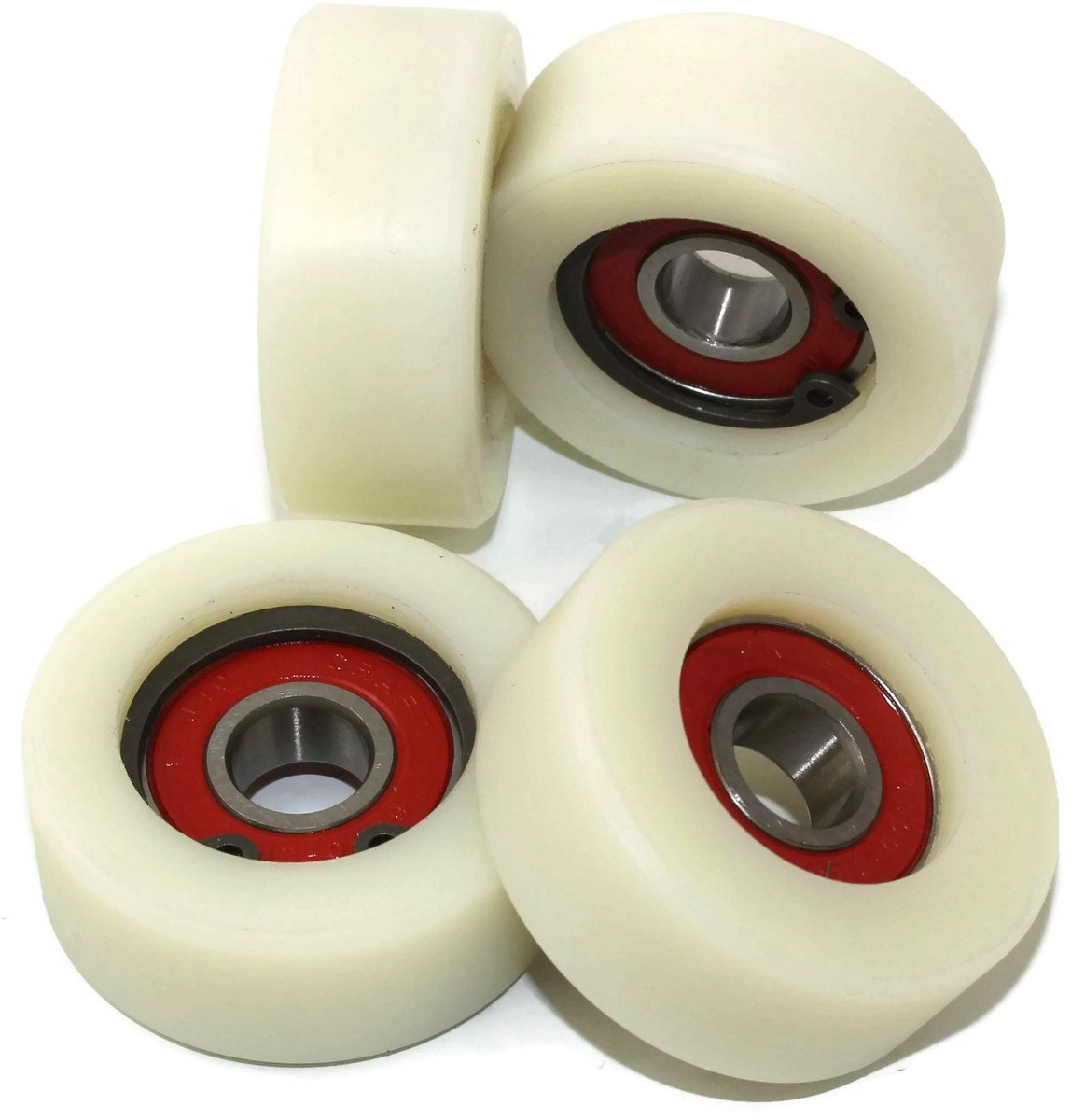 wielen 40-16-10, polyamide, 40 mm diameter, 16 mm breed, 10 mm lagers, nauwkeurig vervaardigd in de EU, 4 stuks