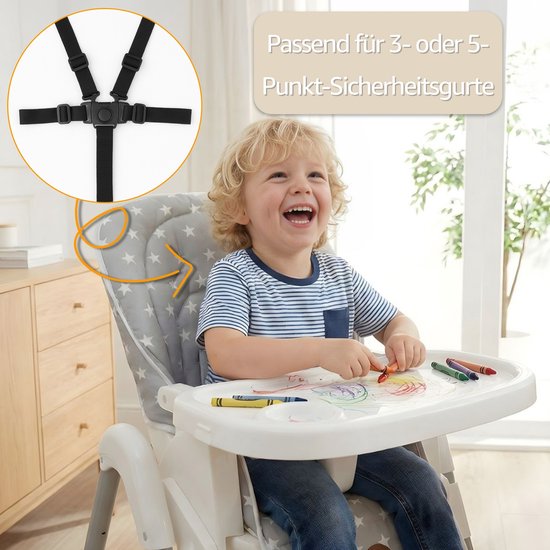 Stoelverkleiner voor kinderstoel Baby Stoelkussen Stoel - Kinderzitkussen voor Ikea Peg Perego Kinderstoel Stoelhoes voor kinderstoel Babystoel en kinderstoelen Oeko-Tex certificaat Galaxy — afbeelding 3