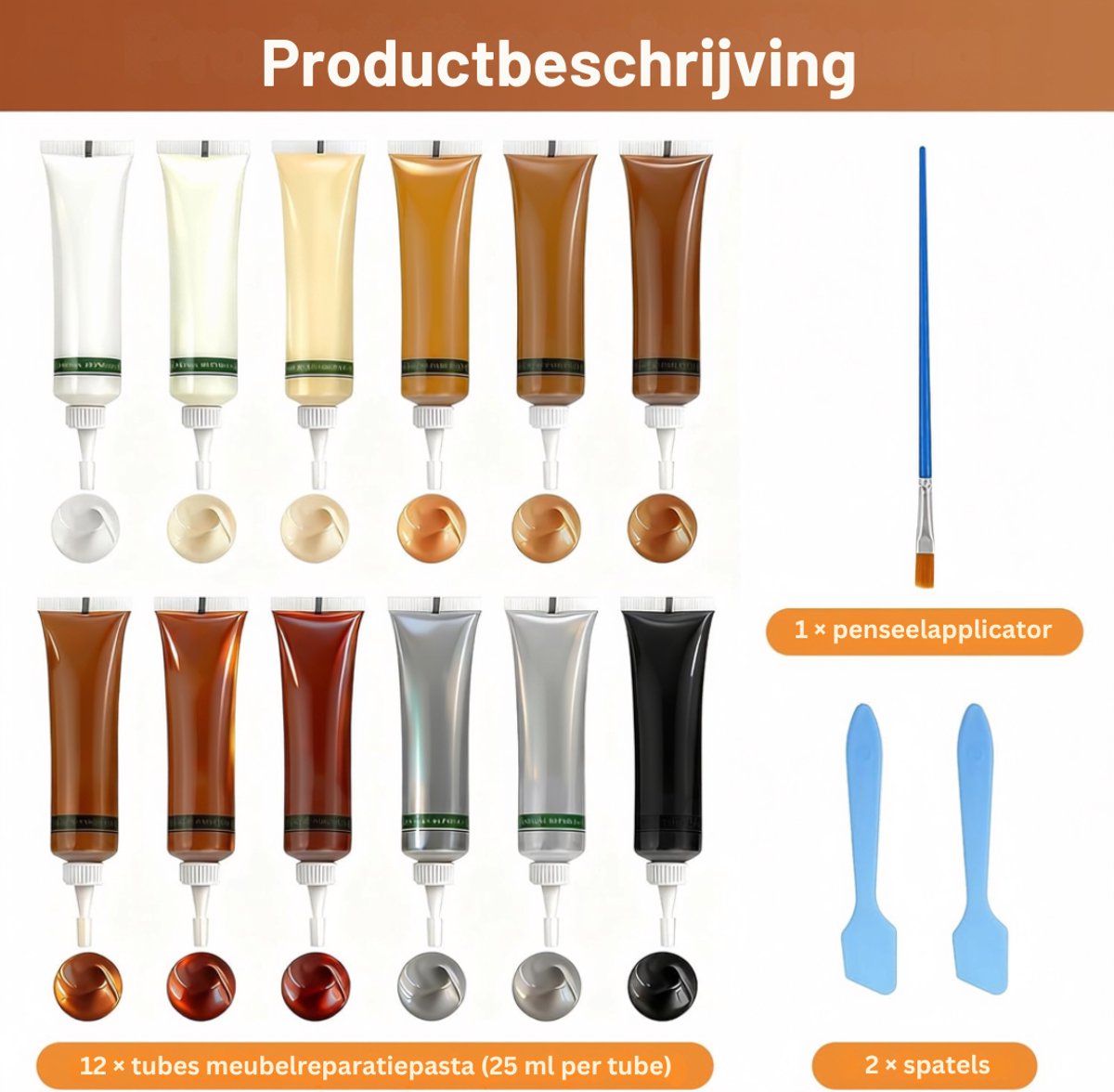 ZRNS® Laminaat en Parket Reparatieset - Vloeren Repareren - Krasreparatie - 12 Kleuren