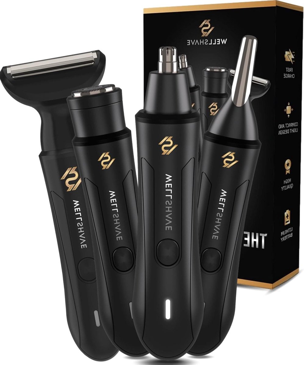 Neustrimmer Ultimate - Gezichtsverzorger - Nauwkeurig Trimmen - 4-in-1 Precisie - 16.5 x 8.8 cm - Zwart