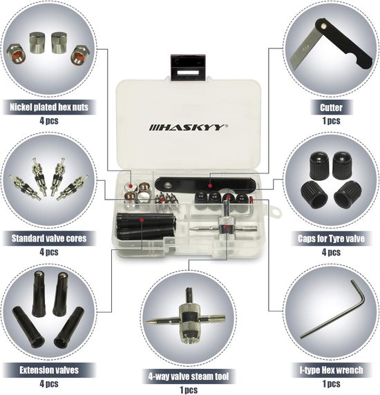 Bandenreparatieset - Pechkit - Noodreparatie Onderweg - Compleet met T-greep - 60 Delig - Zwart — afbeelding 3
