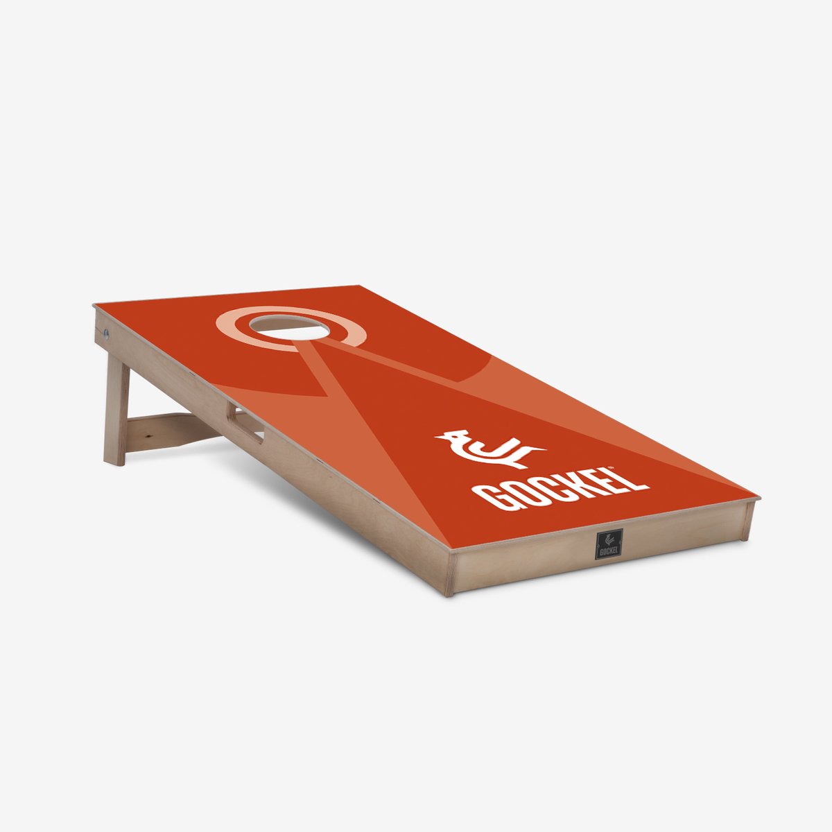 Gockel Original Cornhole board - oranje pyramides - 120 x 60 cm (100% berken multiplex - inclusief cornhole bags / zakjes)