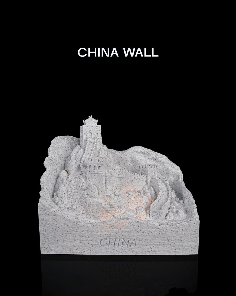 China Wall - Architectuur decoratiemodel - Landmark interieurdecoratie - woonaccessoire, beeldje, display model, bureau decoratie