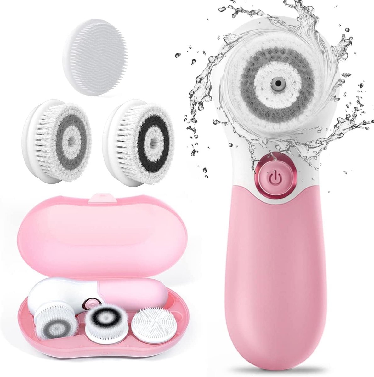 Elektrische Gezichtsreinigingsborstel - Gezichtsborstel - Diepe Gezichtsreiniging - Gezichtsmassage Borstel - Exfoliërende Reinigingsborstel - 3 Opzetborstels - 2 Snelheden