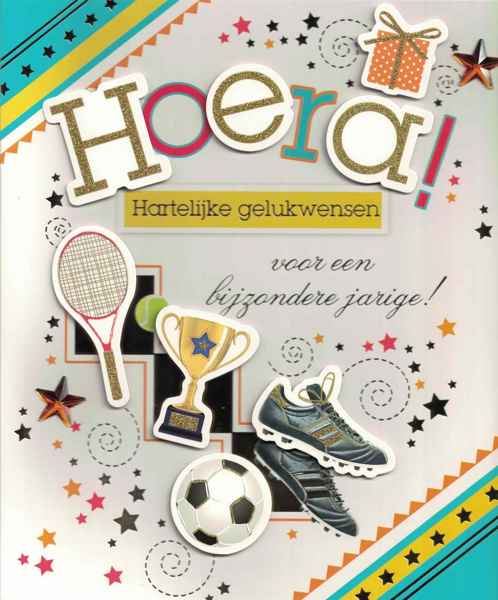 Grote wenskaart - wenskaart - verjaardag - van harte gefeliciteerd - verjaardag man - jarig - van harte