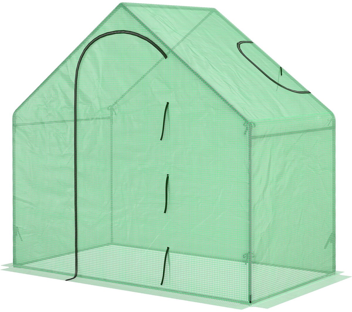 Broeikas voor de tuin, 180 x 100 x 168 cm, met oprolbare deur, PE, robuust en waterdicht, groen, tuinhuis, tomaten en groenten | Tomatenkas voor tuin, balkon, binnen en buiten, Verzwaard zeildoek, stalen frame voor zaailingen, groenten, bloemen