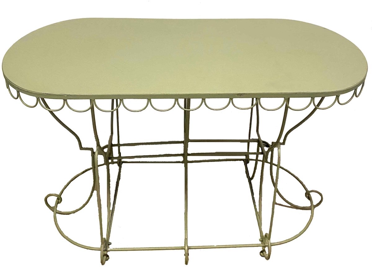 Tafel metaal/ donker groen 120x60x77,5cm