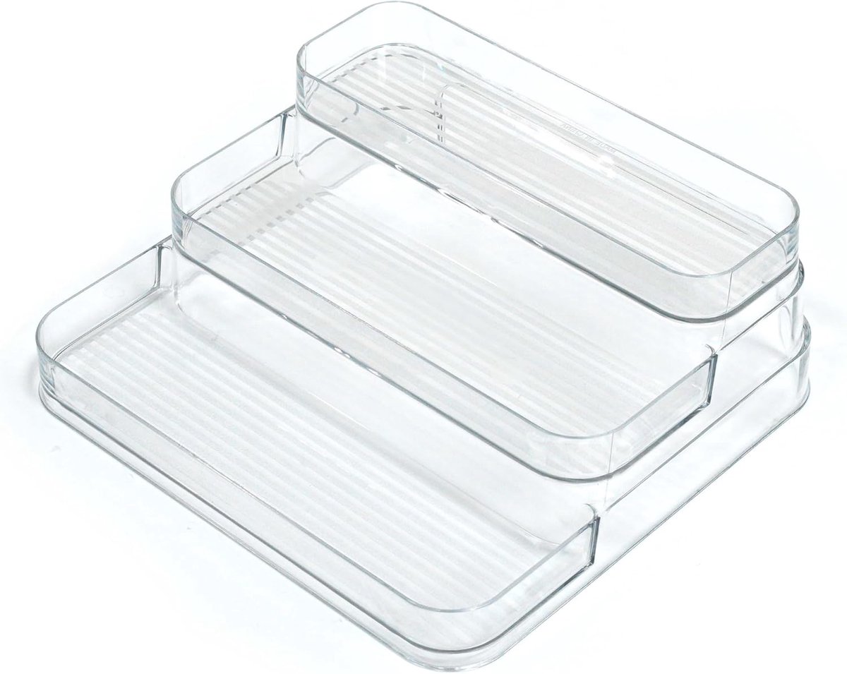 Displaystandaard - Make up organizer - 3 Laags Acryl Displaystand - Transparante Displayrek - Voor Cosmetica, Verzamelingen, Figuren, Make-up en Bureau Accessoires - 24.6x26.5x10cm
