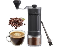 Handmatige Koffiemolen - Keramische Molen - Koffie Zetten - 40 Maalinstellingen - 17.7 x 9.1 x 6.8 cm - Zwart